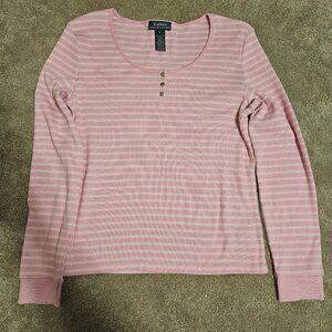 🌷 ralph lauren pink striped shirt